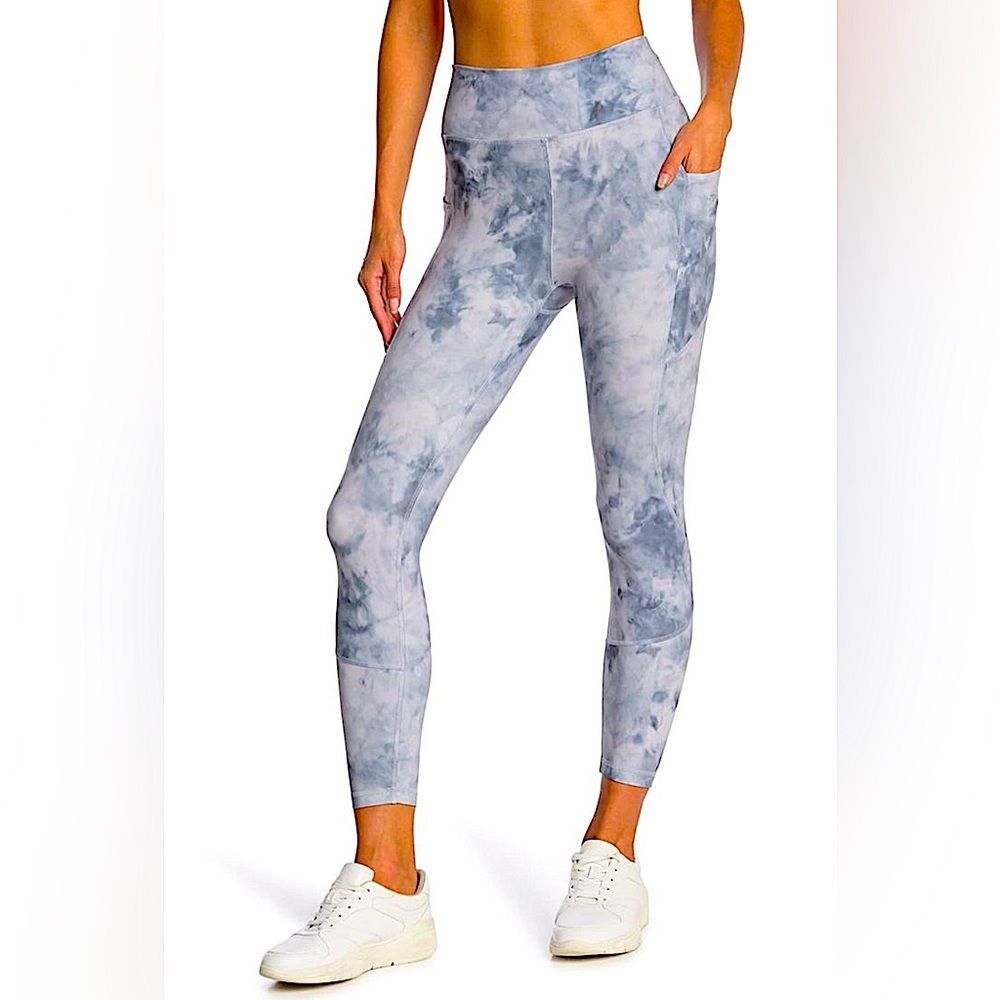 X by Gottex Core High Waist Side Pocket Leggings in Pastel Tie Dye Size XS